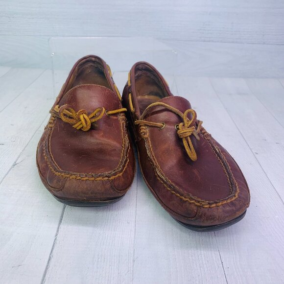 Polo Ralph Lauren ROBERTS Brown Leather Slip On Driving Loafers Shoes Sz 11.5 D - Picture 4 of 9
